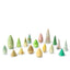 Grapat - "Forest Tree" handbemalte Holzbäume (18 Teile)
